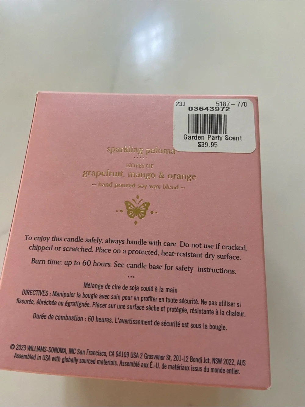 William Sonoma candle